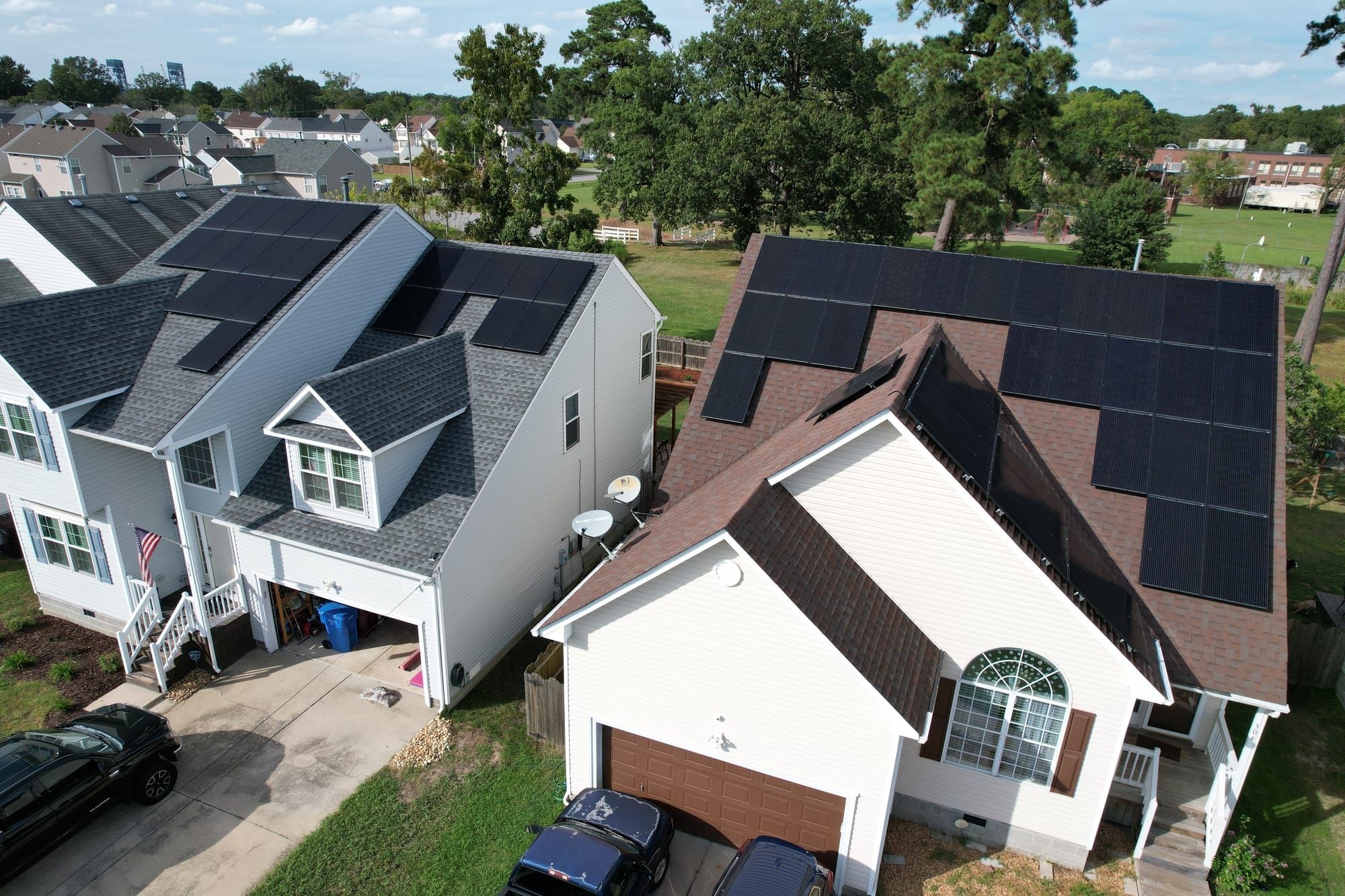 rooftops with solar