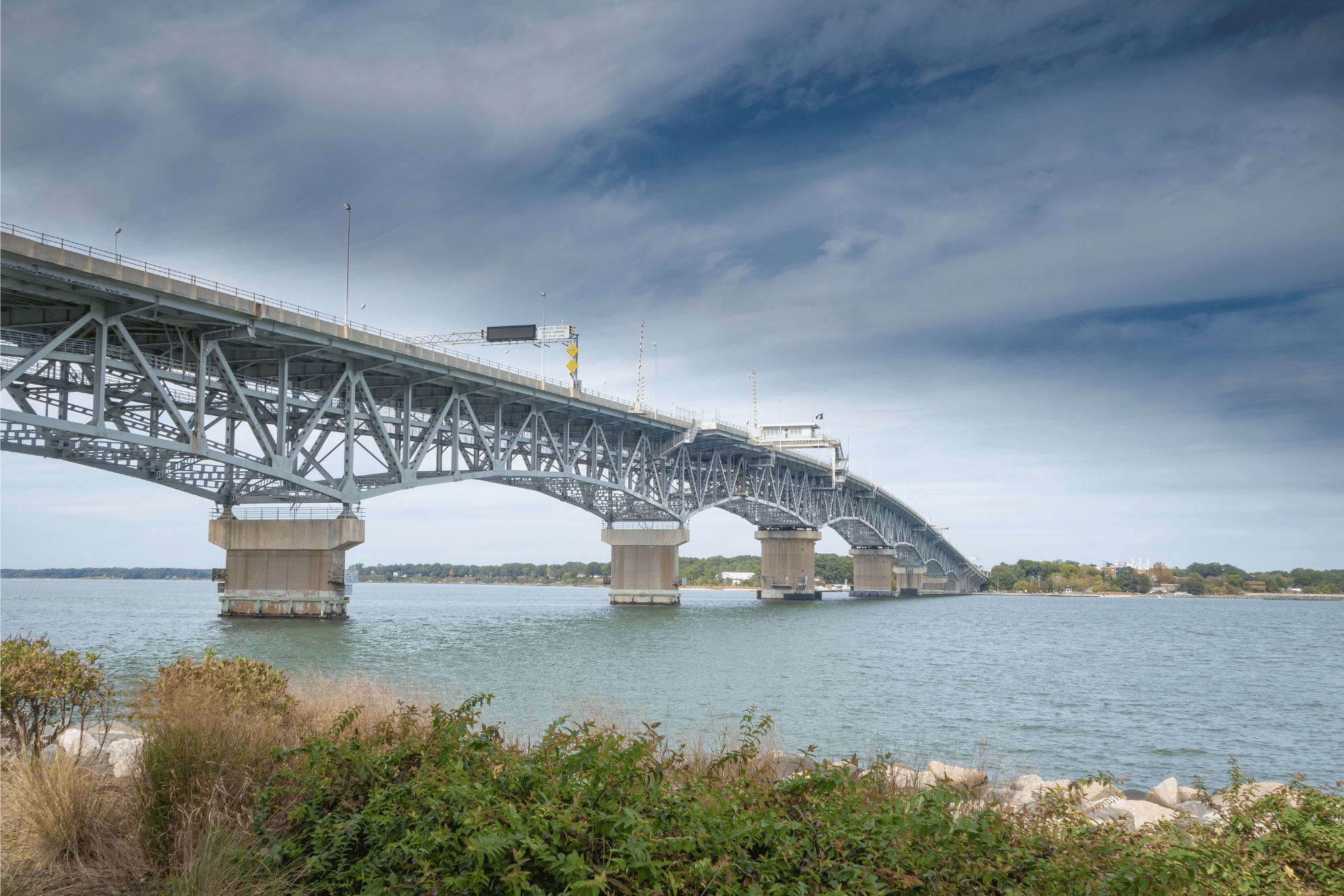Coleman Bridge in Yorktown Virginia over the York river